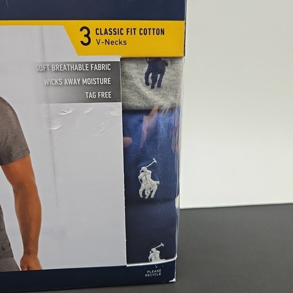 Polo Ralph Lauren Mens Size Small Classic Fit V-Neck 3 Pack‎ T-Shirts New - Picture 2 of 5